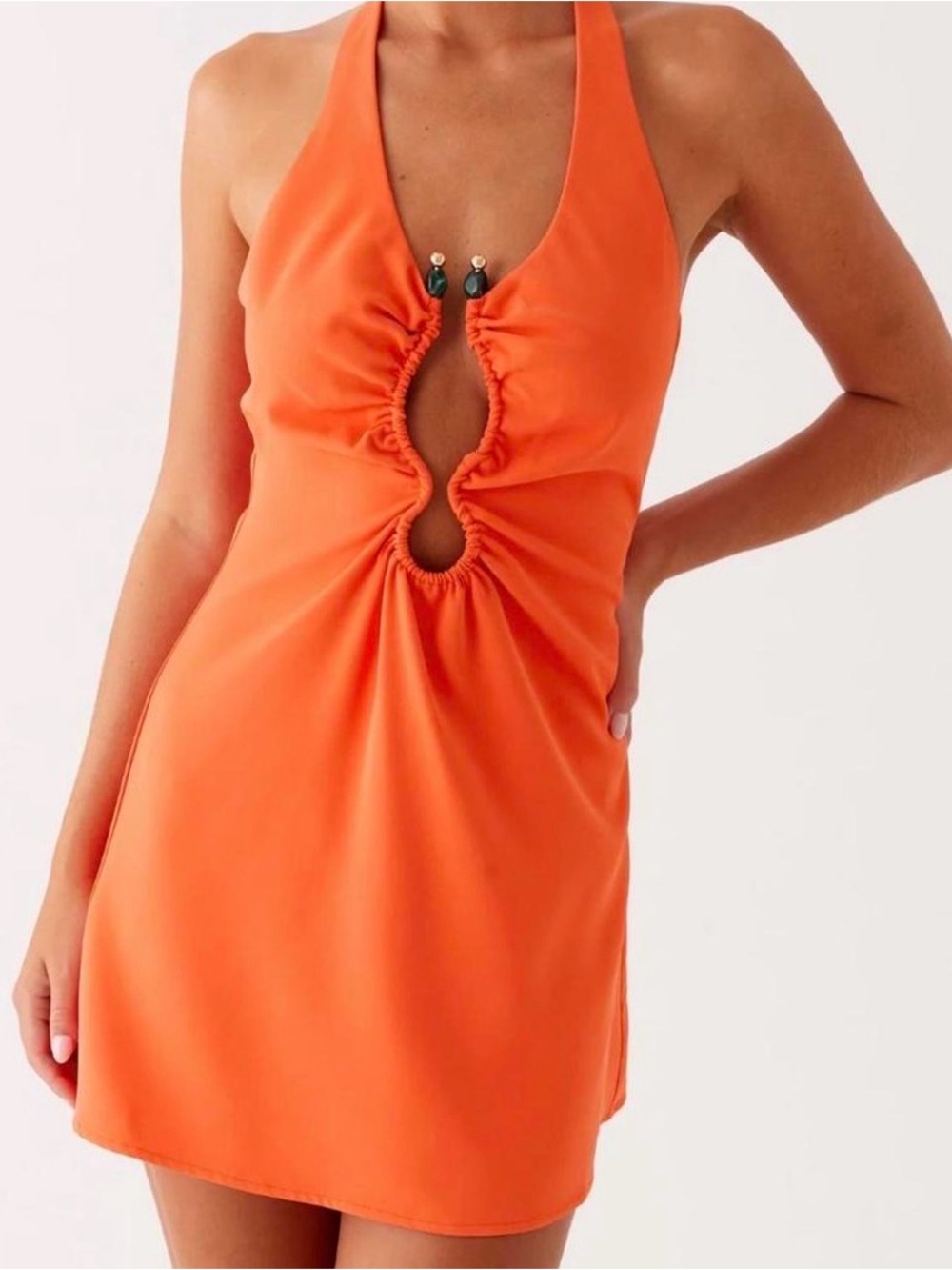 Peppermayo coa tangerine mini dress